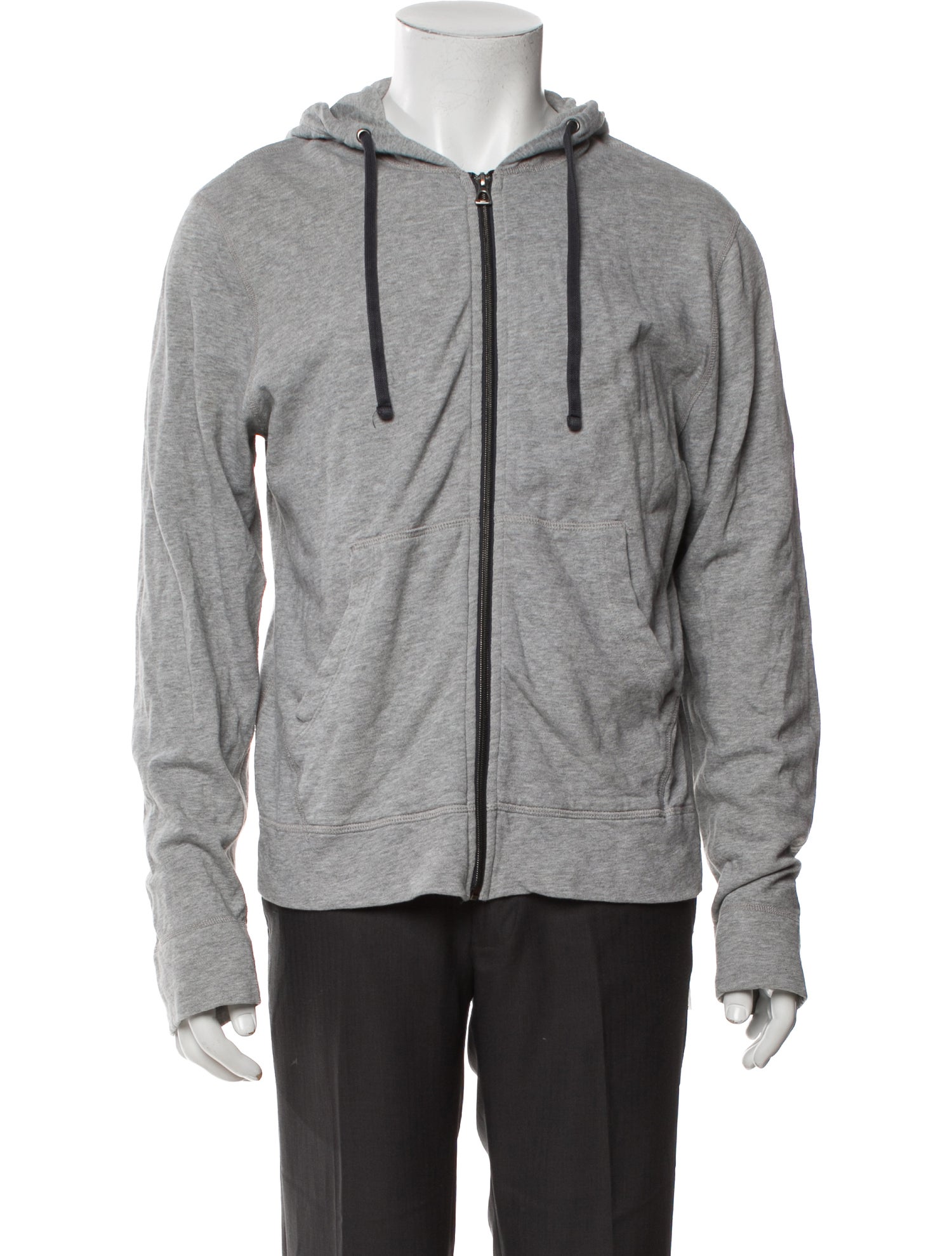 James Perse V-Neck Long Sleeve Hoodie