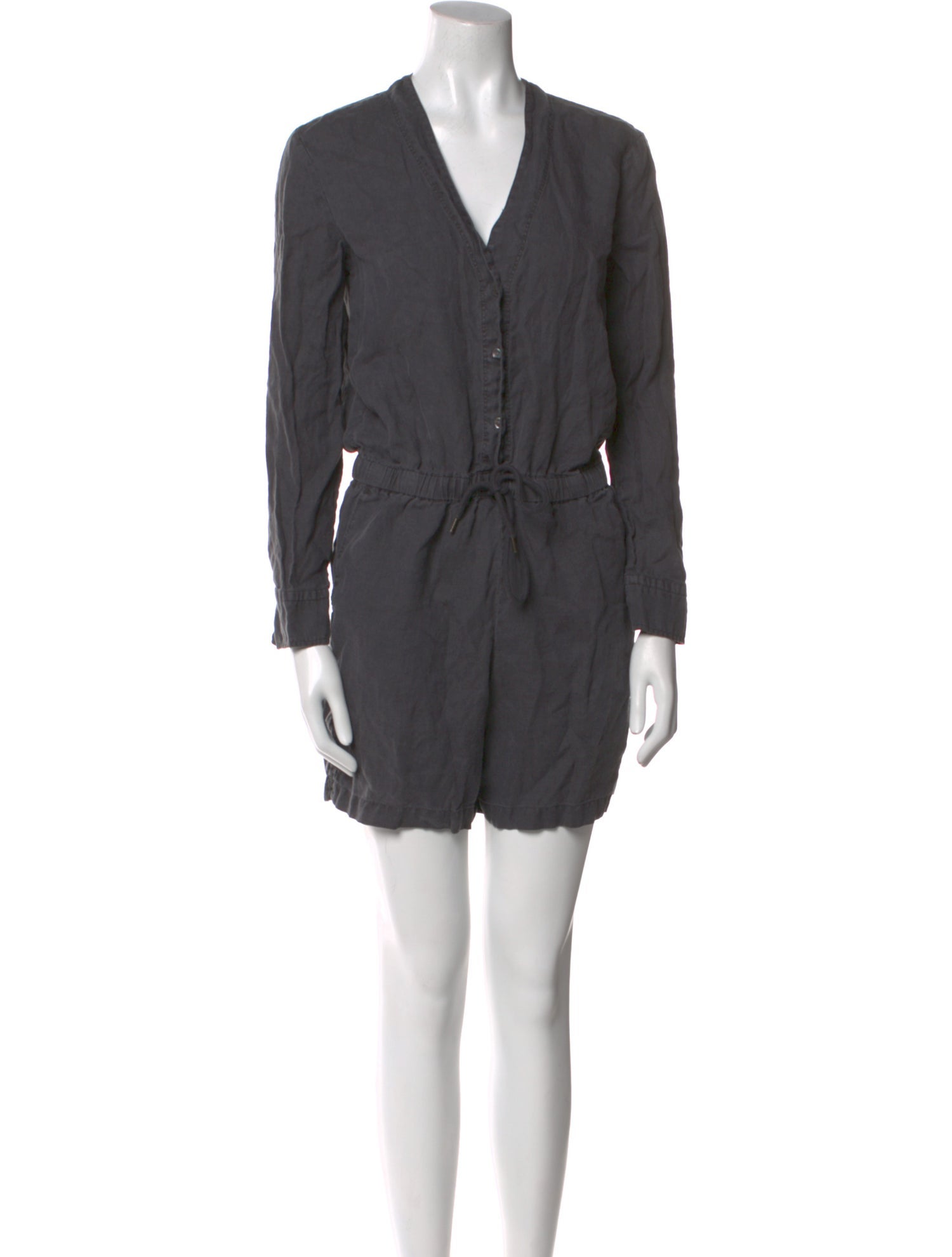 James Perse Linen V-Neck Romper