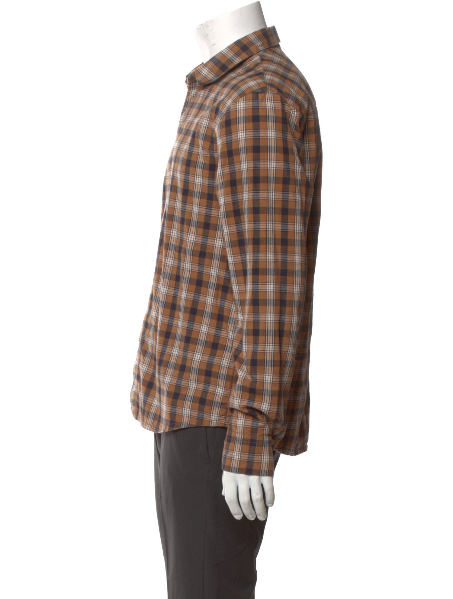 James Perse Plaid Print Long Sleeve Shirt