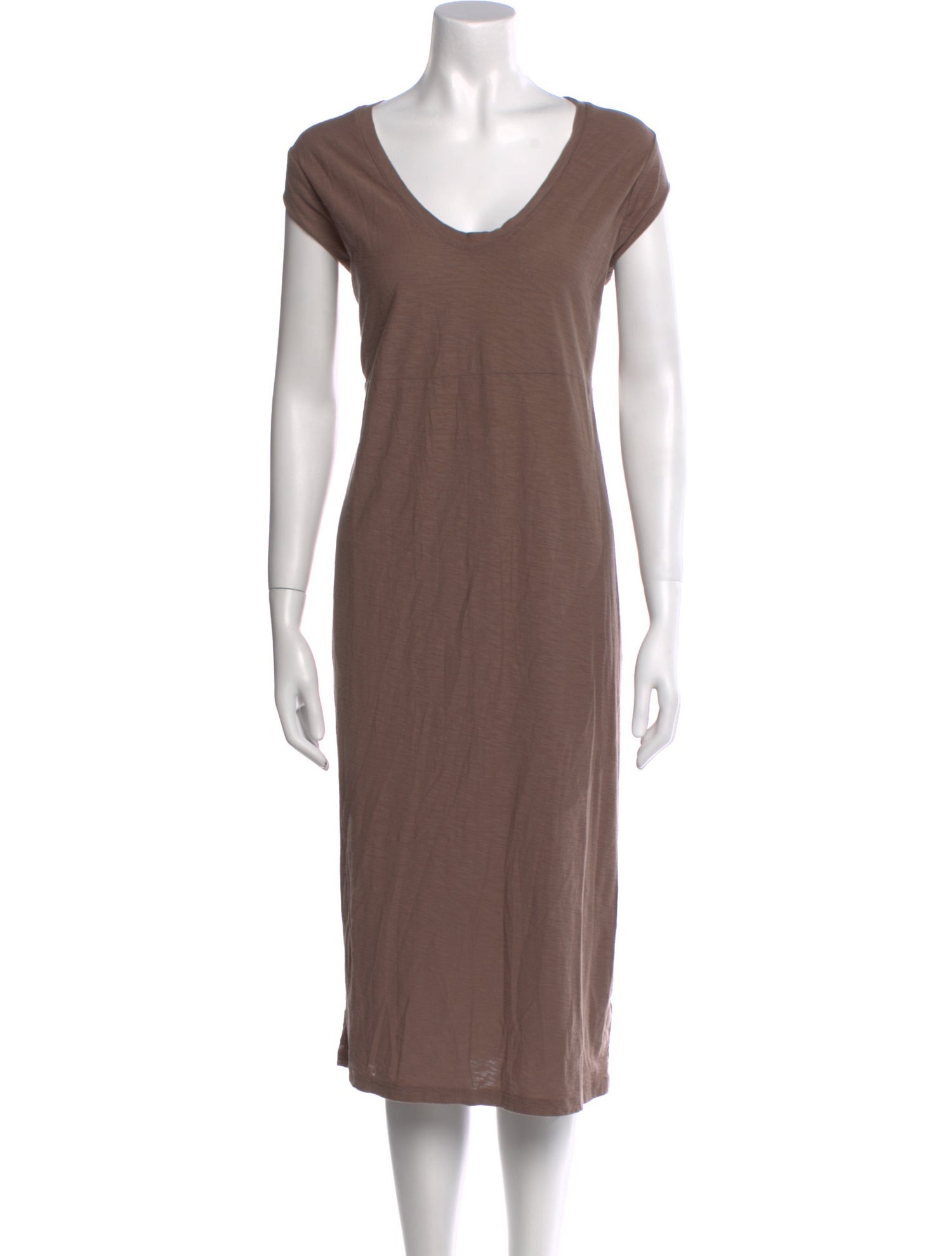 James Perse Scoop Neck Midi Length Dress