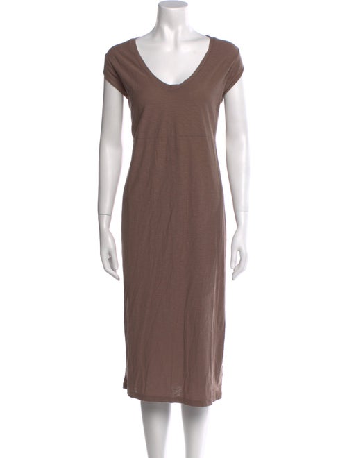 James Perse Scoop Neck Midi Length Dress