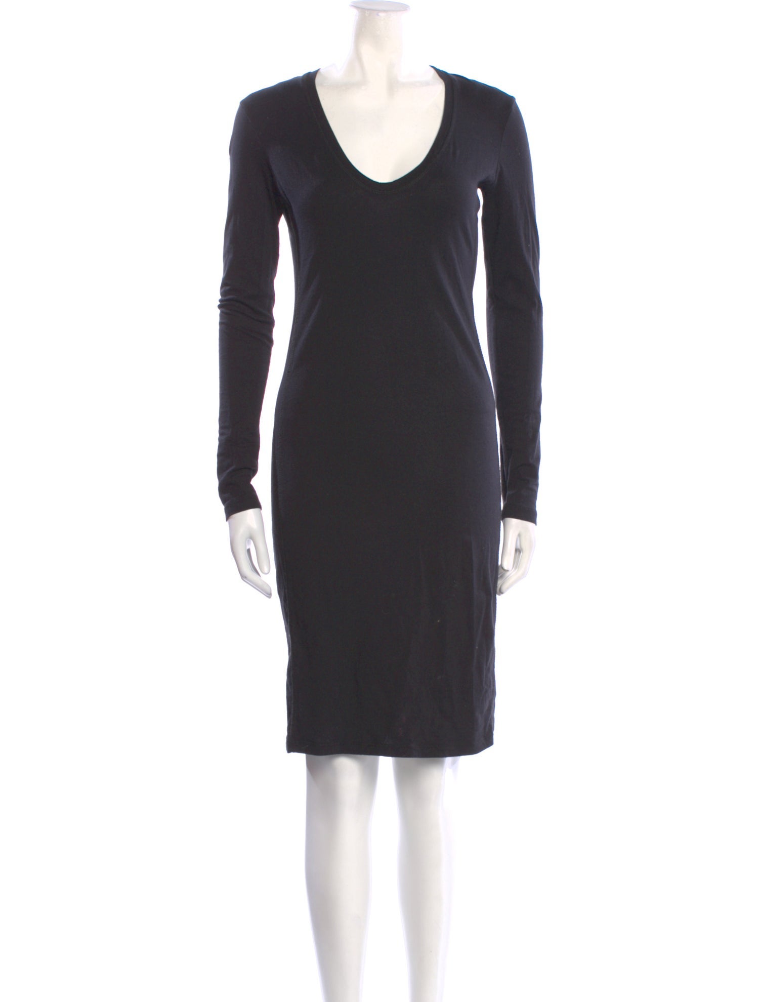 James Perse Scoop Neck Knee-Length Dress