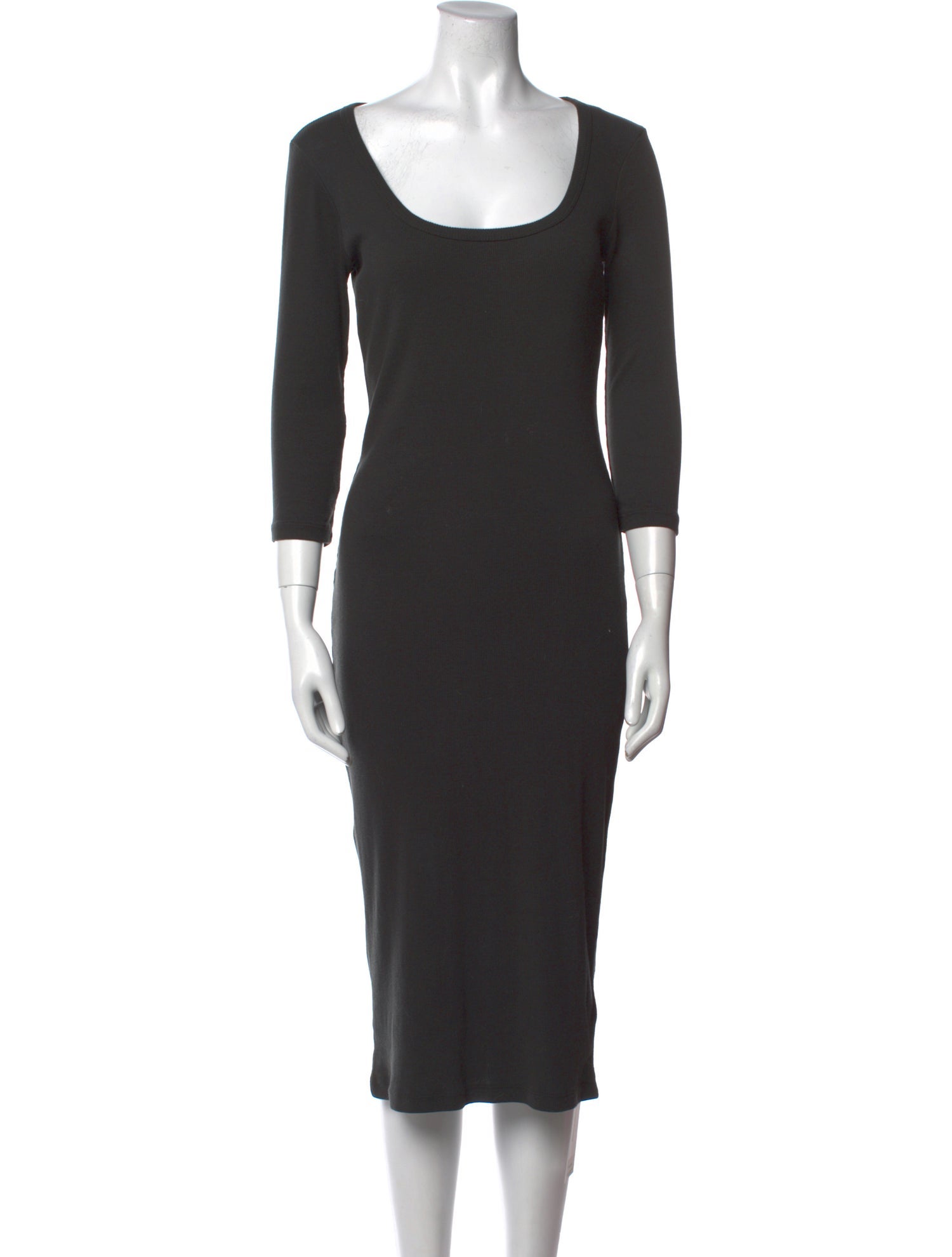 James Perse Scoop Neck Midi Length Dress