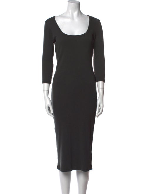 James Perse Scoop Neck Midi Length Dress
