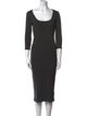 James Perse Scoop Neck Midi Length Dress