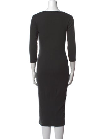 James Perse Scoop Neck Midi Length Dress