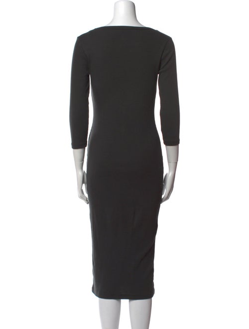 James Perse Scoop Neck Midi Length Dress