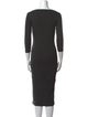 James Perse Scoop Neck Midi Length Dress