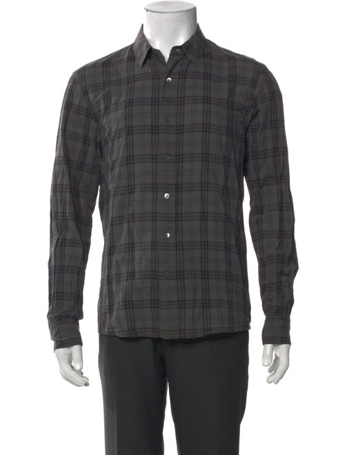 James Perse Plaid Print Long Sleeve Shirt
