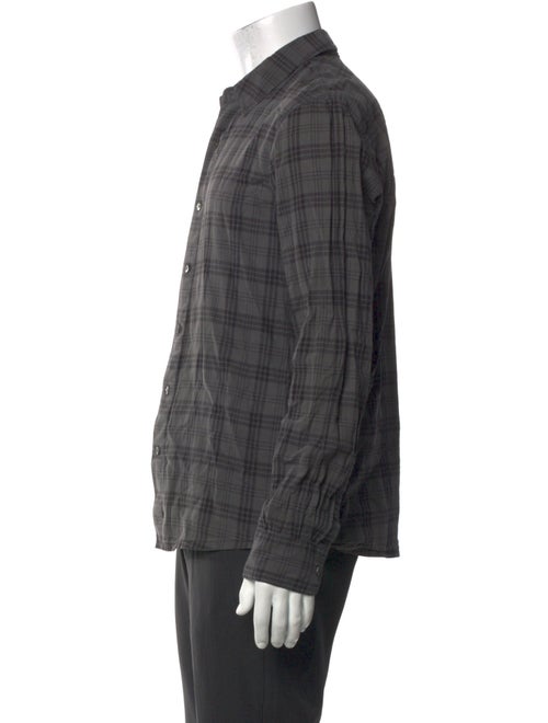 James Perse Plaid Print Long Sleeve Shirt