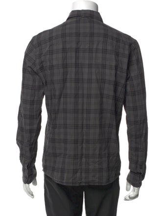 James Perse Plaid Print Long Sleeve Shirt
