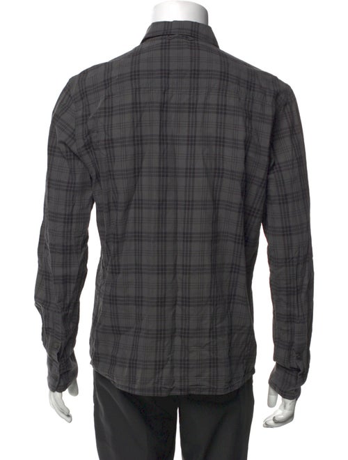 James Perse Plaid Print Long Sleeve Shirt