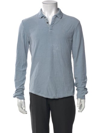 James Perse Collar Long Sleeve Polo Shirt