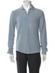 James Perse Collar Long Sleeve Polo Shirt