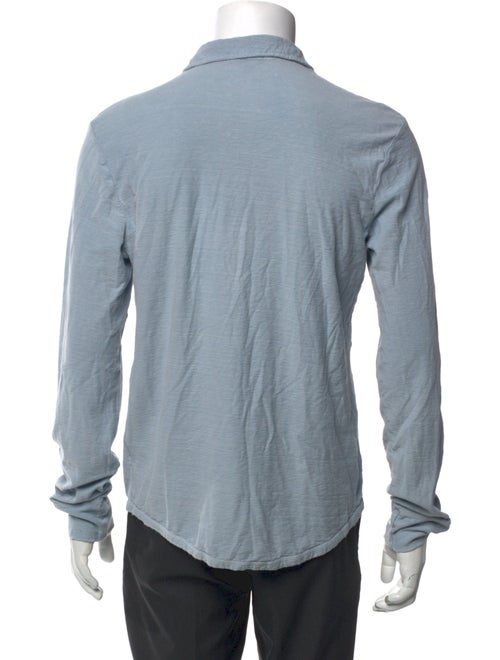 James Perse Collar Long Sleeve Polo Shirt