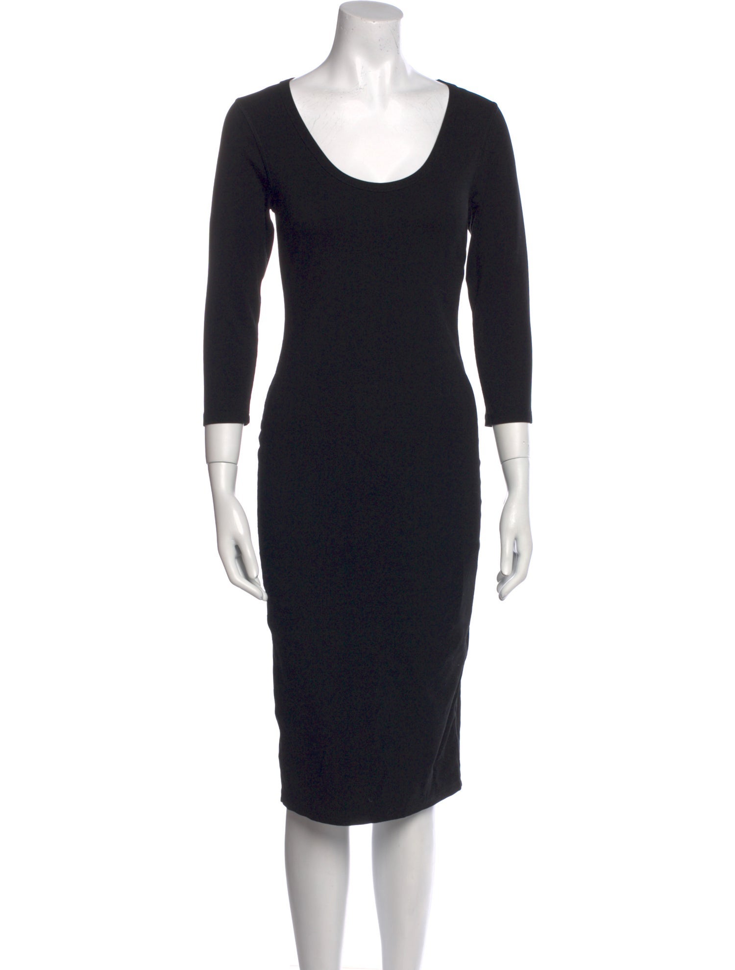 James Perse Scoop Neck Midi Length Dress