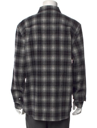 James Perse Plaid Print Long Sleeve Shirt