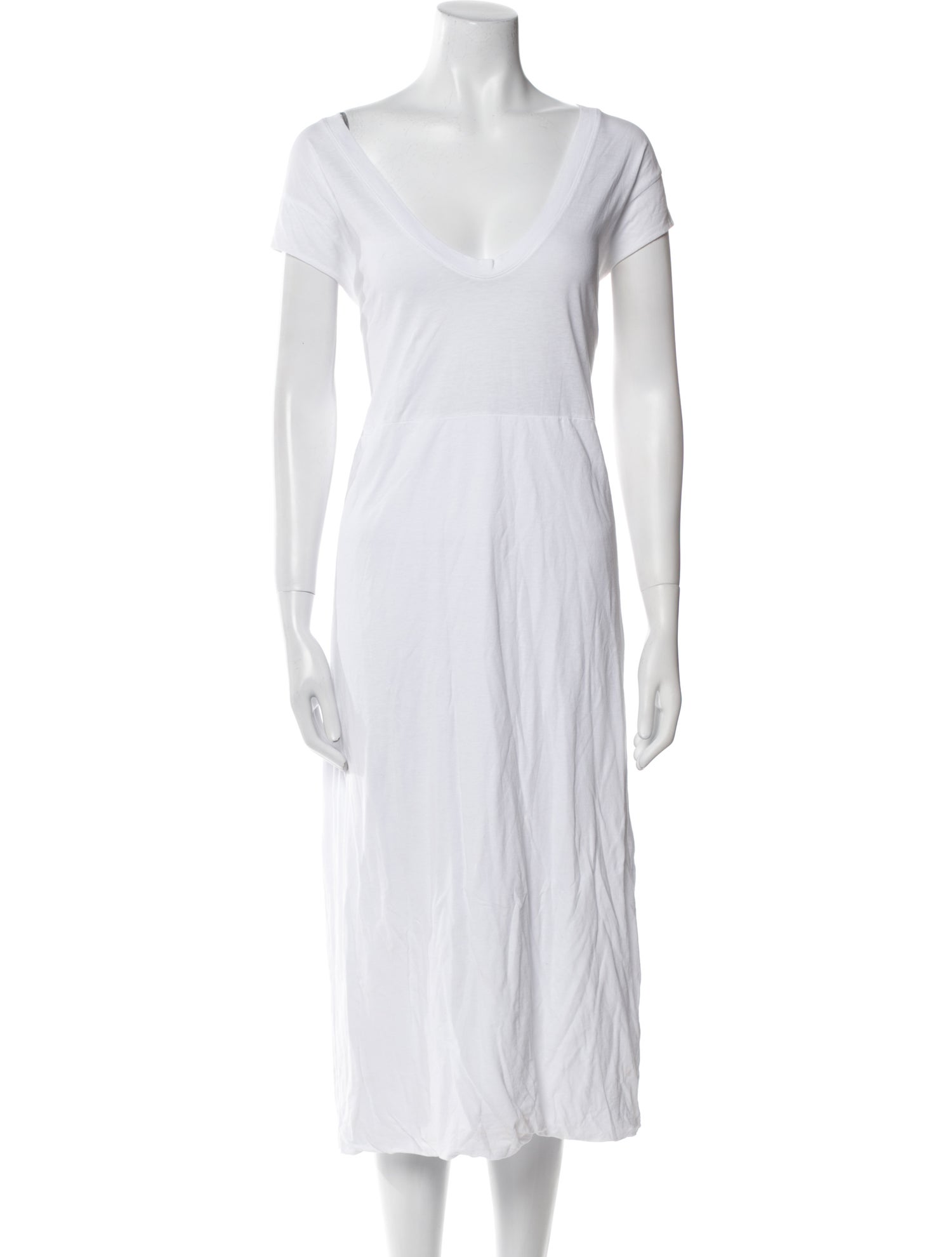 James Perse Scoop Neck Midi Length Dress