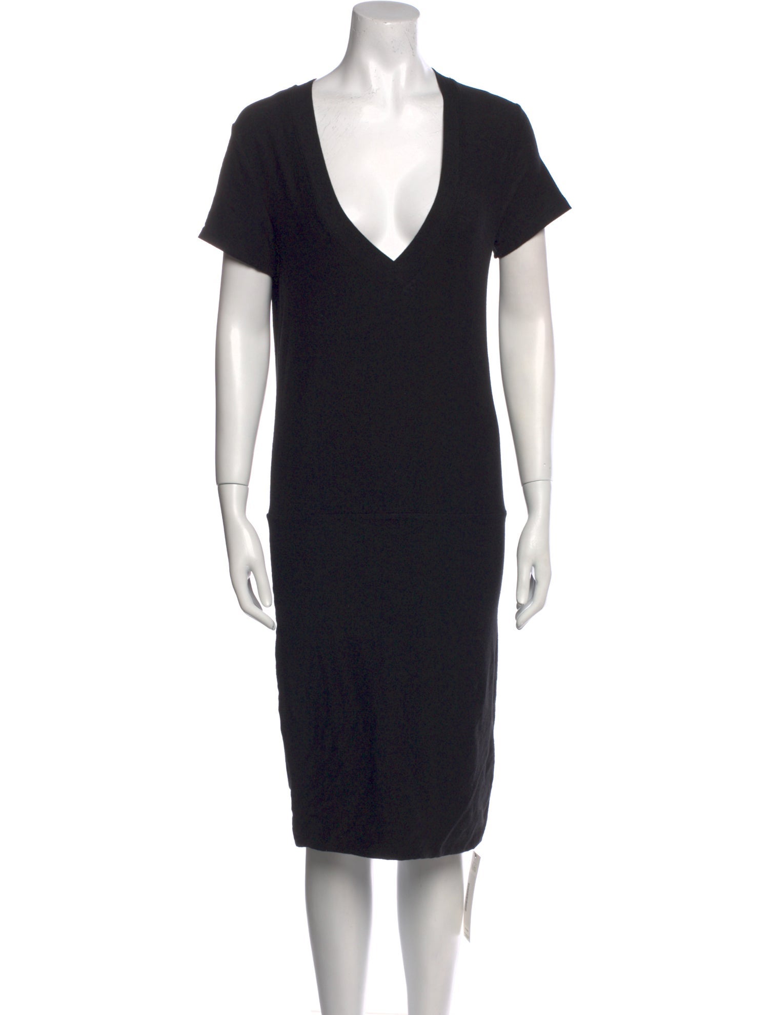 James Perse V-Neck Knee-Length Dress