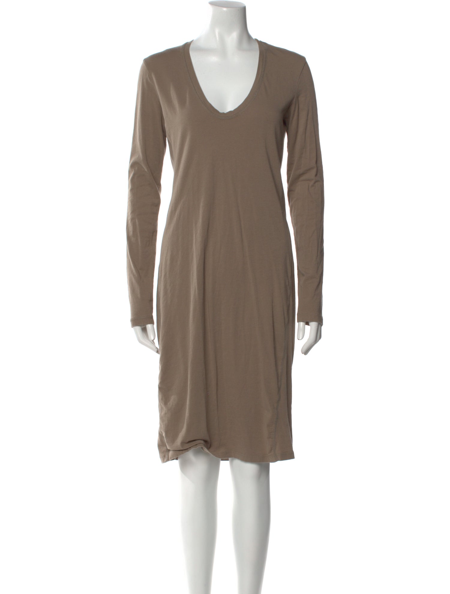 James Perse Scoop Neck Knee-Length Dress