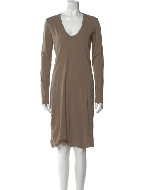 James Perse Scoop Neck Knee-Length Dress
