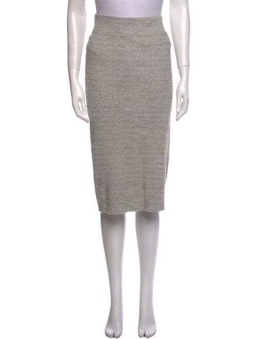 James Perse Raw-Edge Trim Knee-Length Skirt