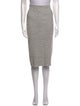 James Perse Raw-Edge Trim Knee-Length Skirt