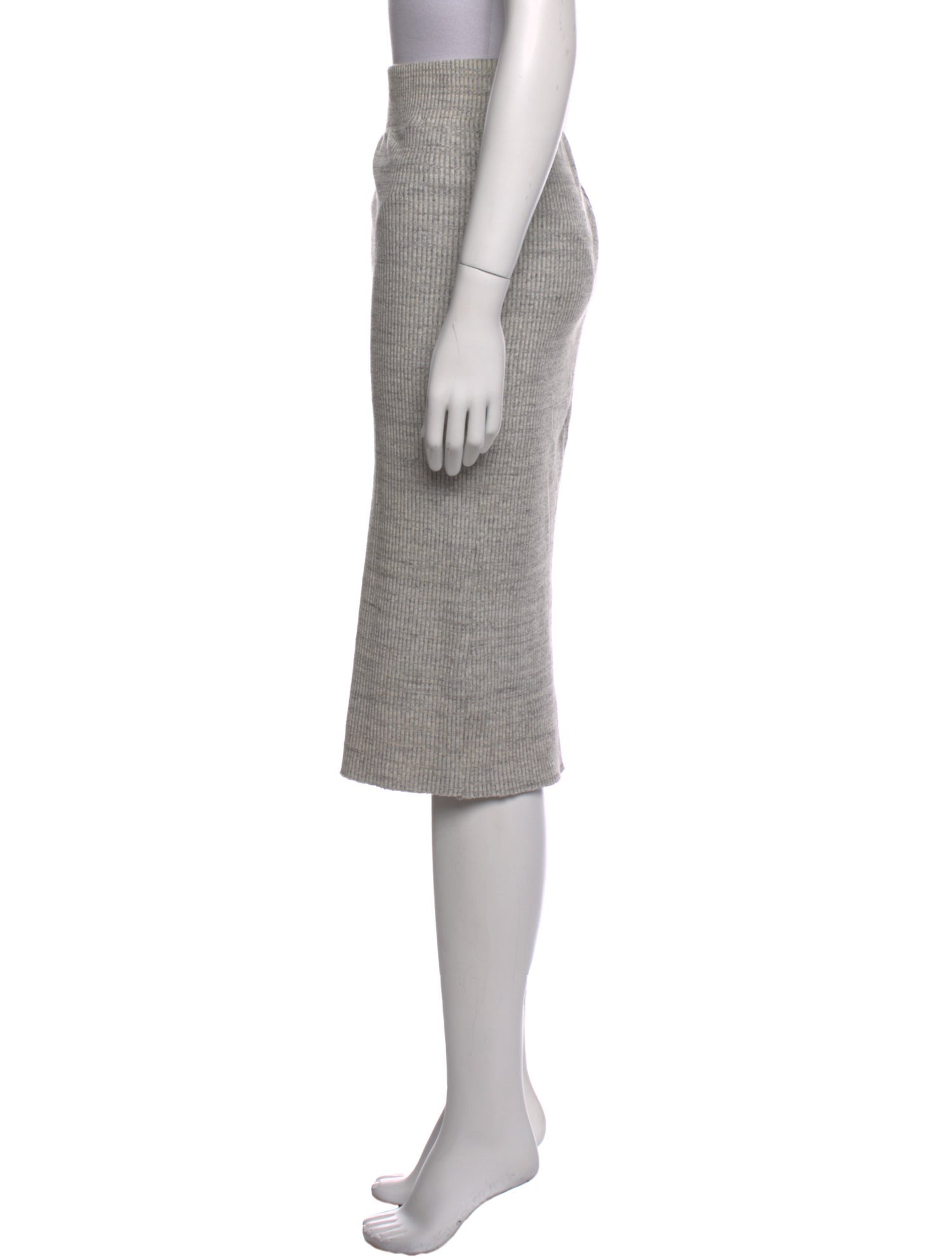 James Perse Raw-Edge Trim Knee-Length Skirt