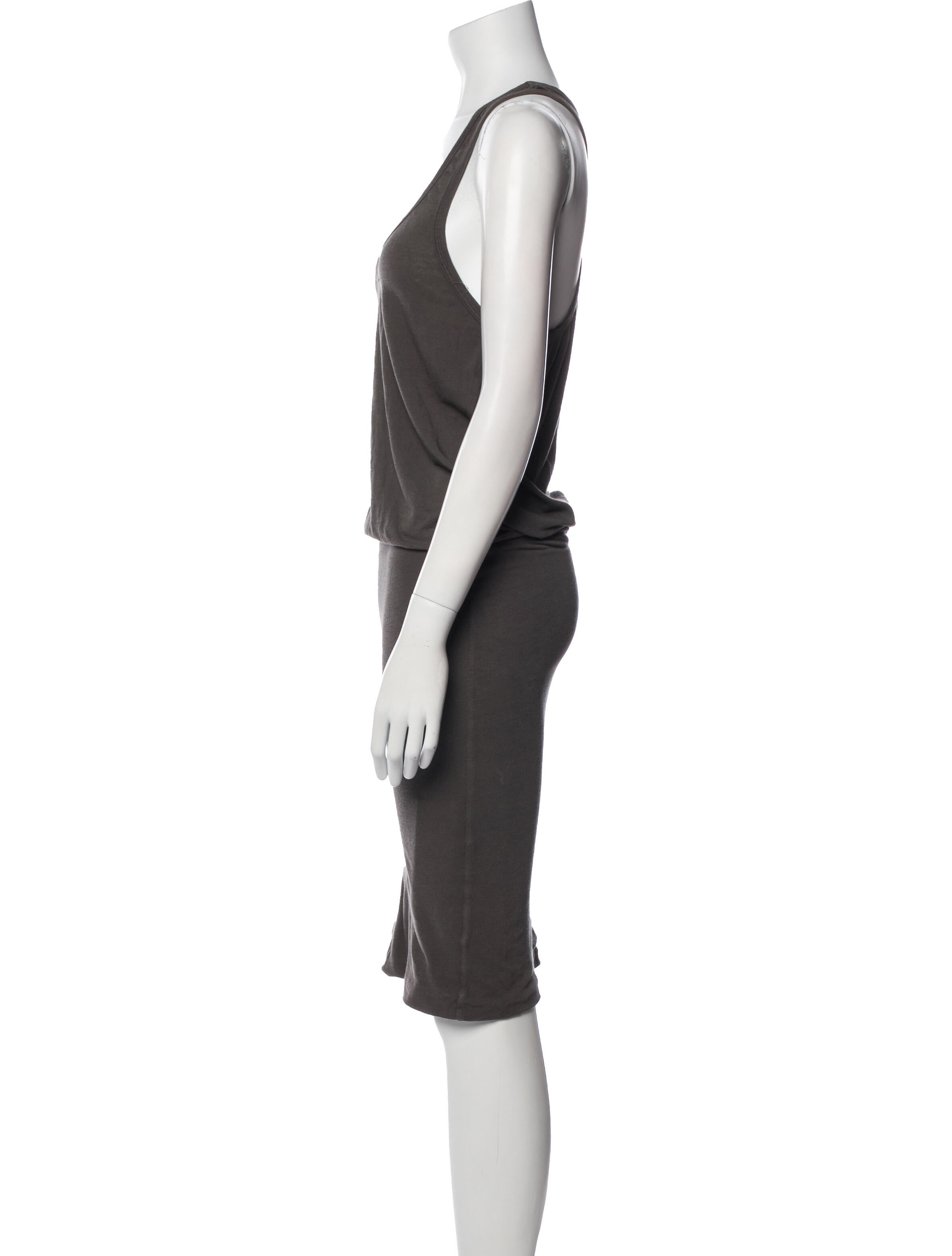 James Perse Scoop Neck Knee-Length Dress