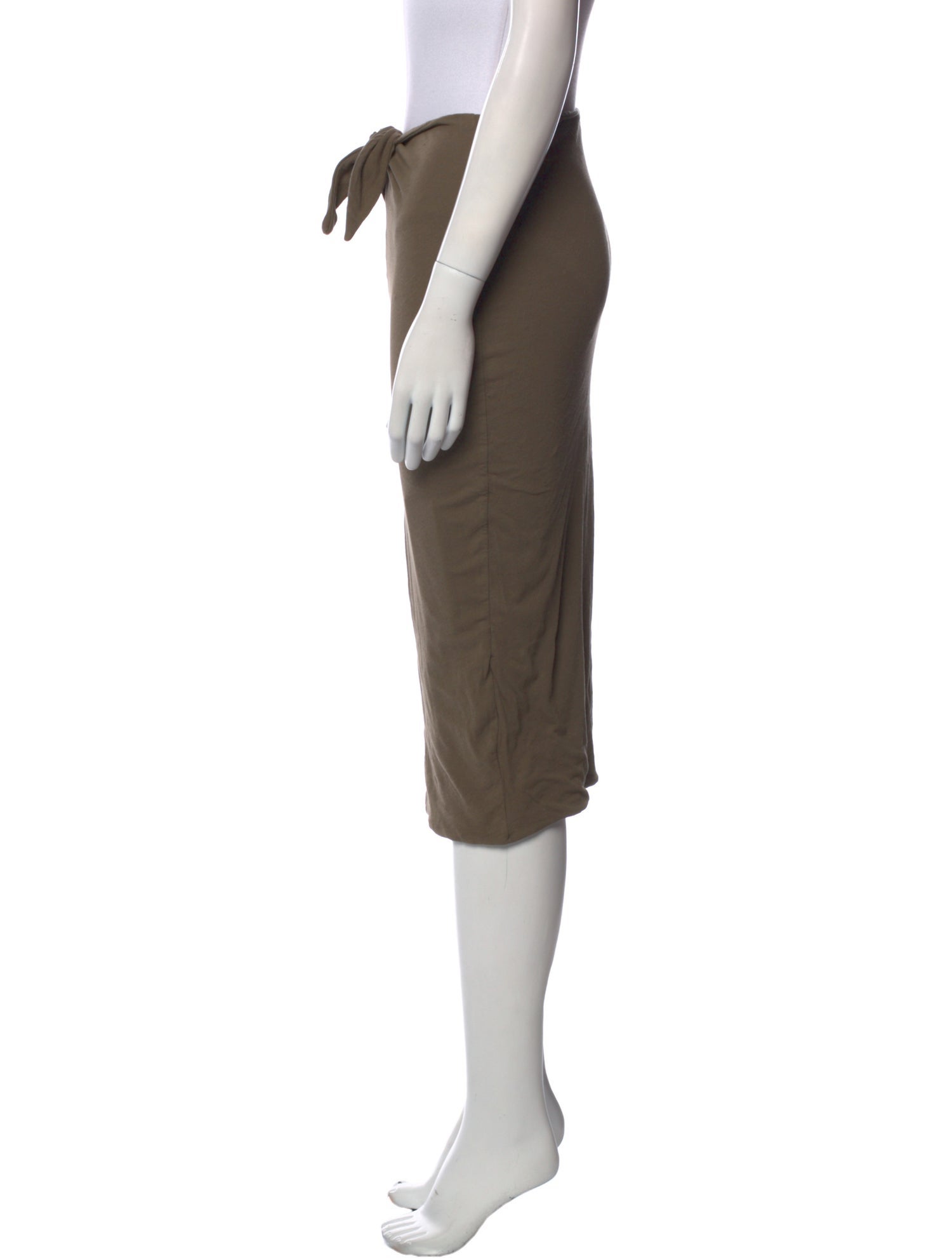 James Perse Bow Accents Knee-Length Skirt