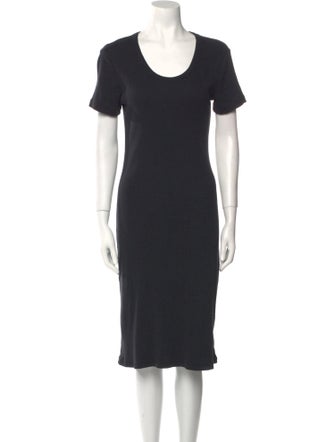 James Perse Scoop Neck Midi Length Dress