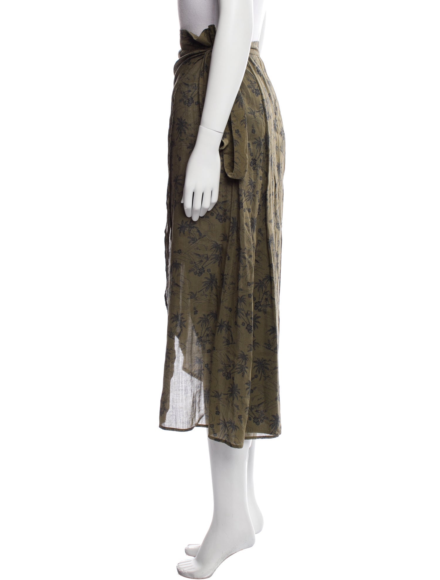 James Perse Printed Midi Length Skirt