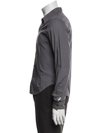 James Perse Striped Long Sleeve Dress Shirt