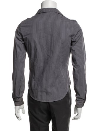 James Perse Striped Long Sleeve Dress Shirt