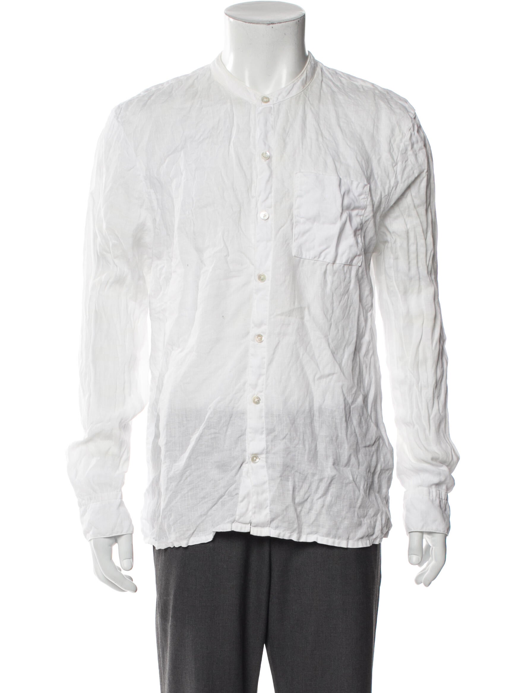 James Perse Linen Printed Dress Shirt