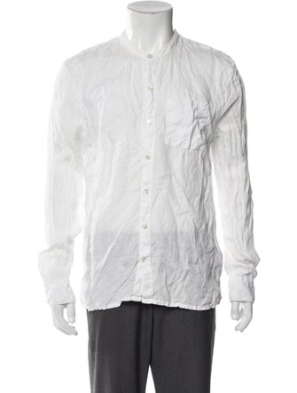 James Perse Linen Printed Dress Shirt
