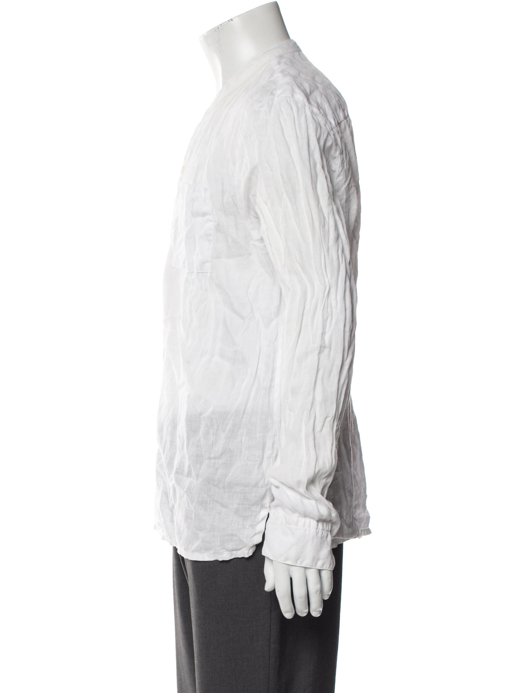 James Perse Linen Printed Dress Shirt