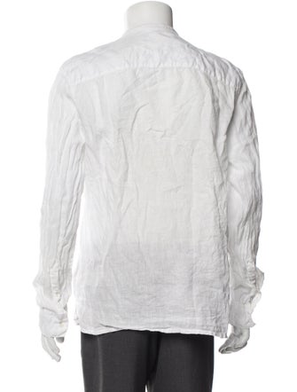 James Perse Linen Printed Dress Shirt