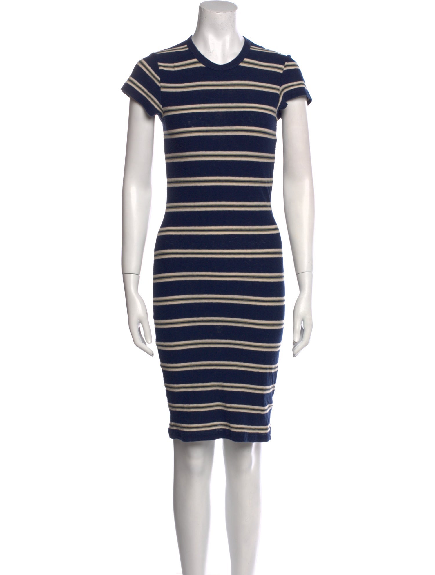 James Perse Striped Knee-Length Dress
