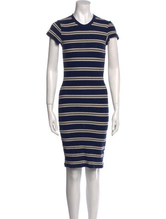 James Perse Striped Knee-Length Dress