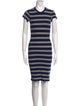 James Perse Striped Knee-Length Dress