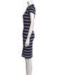 James Perse Striped Knee-Length Dress