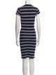 James Perse Striped Knee-Length Dress