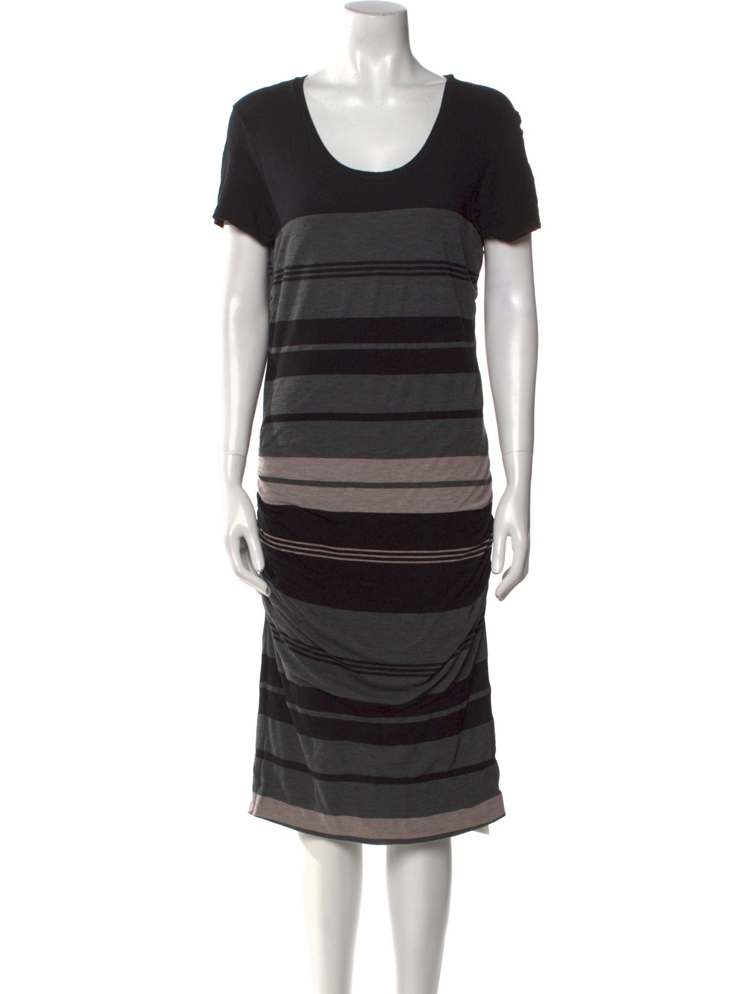 James Perse Striped Midi Length Dress