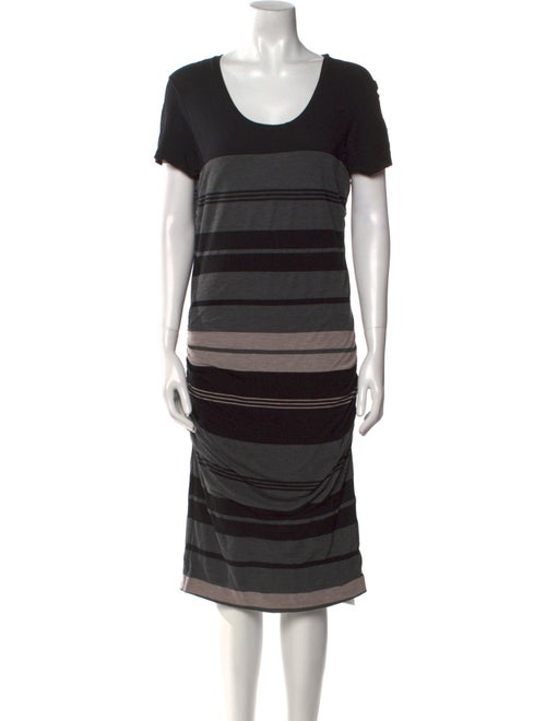 James Perse Striped Midi Length Dress