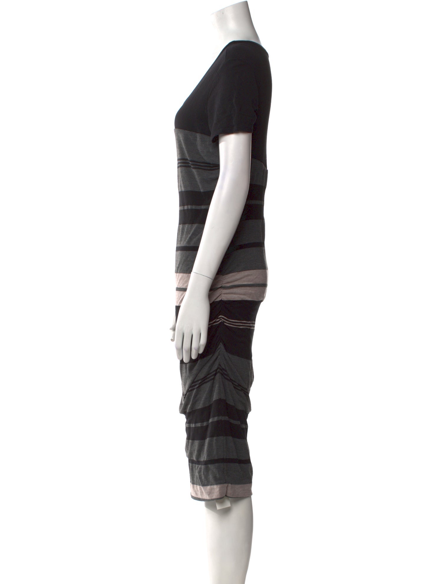 James Perse Striped Midi Length Dress