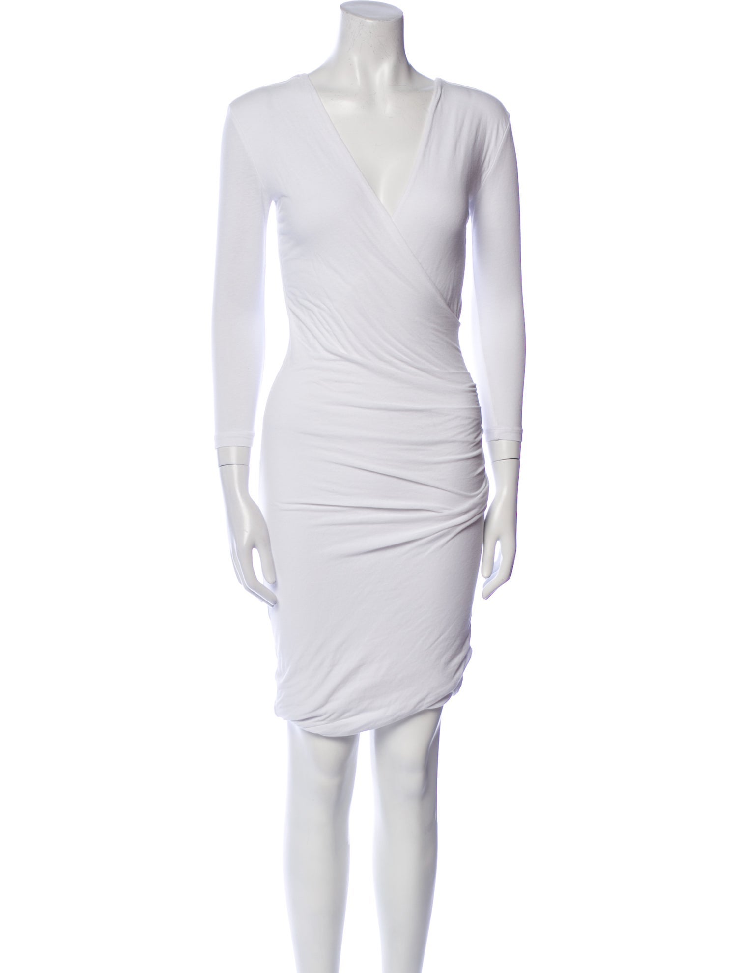 James Perse V-Neck Knee-Length Dress