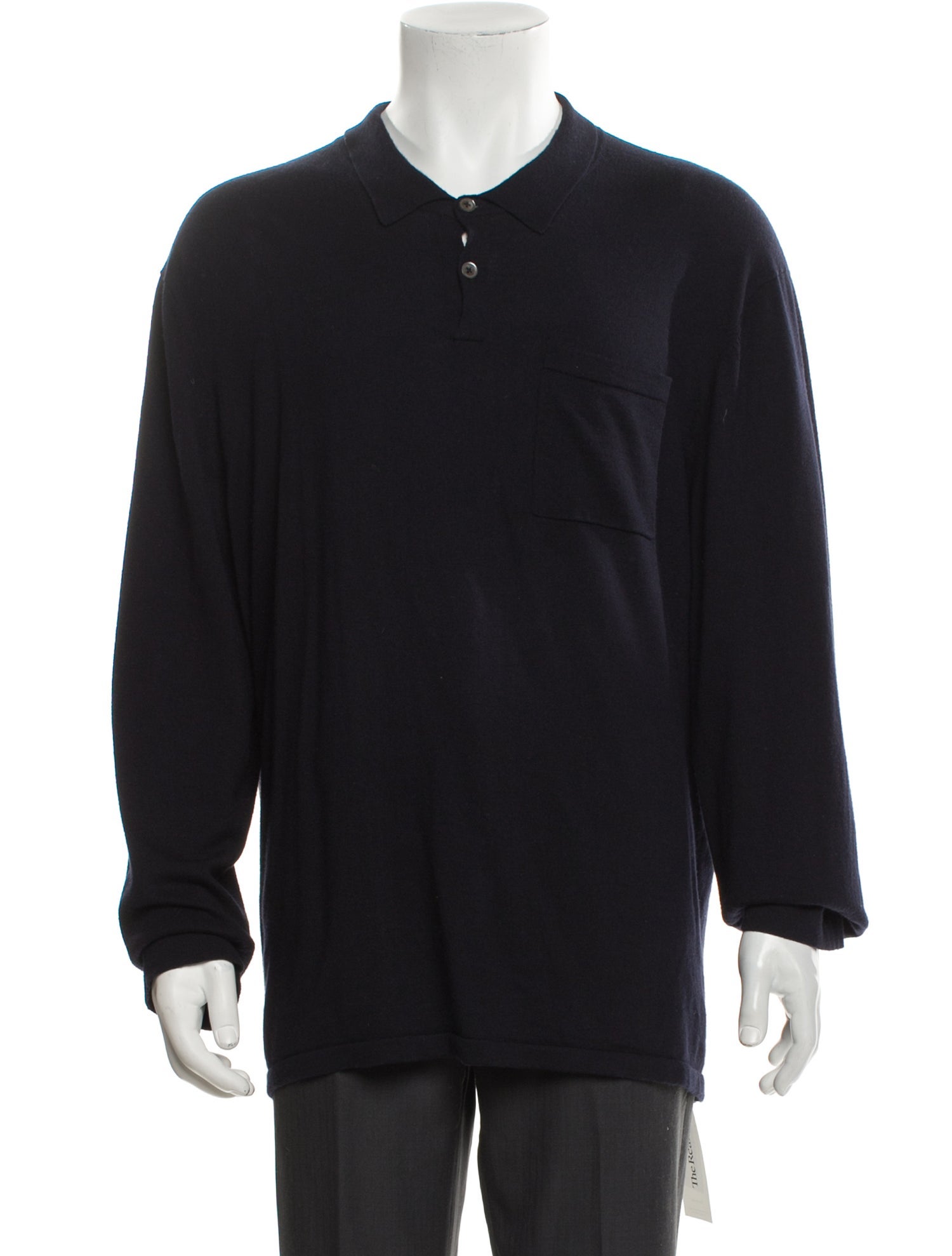 James Perse Crew Neck Long Sleeve Polo Shirt