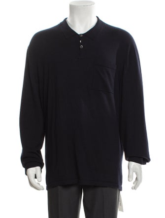 James Perse Crew Neck Long Sleeve Polo Shirt
