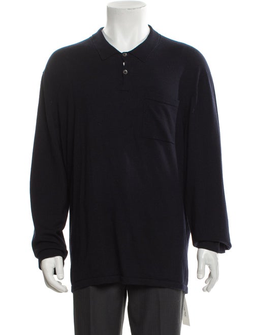 James Perse Crew Neck Long Sleeve Polo Shirt